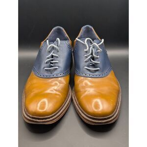 Cole Haan Casual Wing Tip Oxfords w/ Grip Bottom Tan/Blue Men's Size 10 1/2M